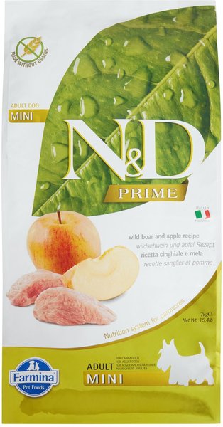 Farmina N&D Prime Boar & Apple Recipe Adult Mini Dry Dog Food, 15.4-lb bag slide 1 of 7