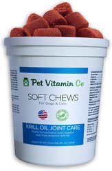 Pet Vitamin Co Krill Oil Joint Care Soft Chews Dog & Cat Supplement, 60 count slide 1 of 5
