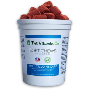 Pet Vitamin Co Krill Oil Joint Care Soft Chews Dog & Cat Supplement, 60 count