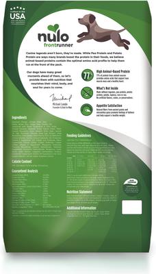 Show full view: Nulo Frontrunner Ancient Grains Chicken, Oats & Turkey Puppy Dry Dog Food, 23-lb bag slide 3 of 5