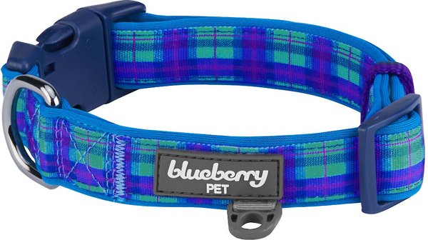 Blueberry Pet Soft & Comfy Padded Polyester Dog Collar, Hudson Blue, Medium: 14.5 to 20-in neck, 3/4-in wide slide 1 of 9