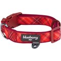 Blueberry Pet Soft & Comfy Padded Polyester Dog Collar, Aileen Red, Medium: 14.5 to 20-in neck, 3/4-in wide