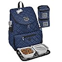 Mobile Dog Gear Weekender Backpack Pet Travel Bag, Navy & White Dots