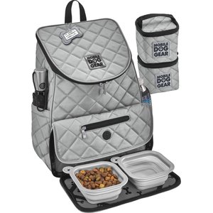 Mobile Dog Gear Weekender Backpack Pet Travel Bag, Gray