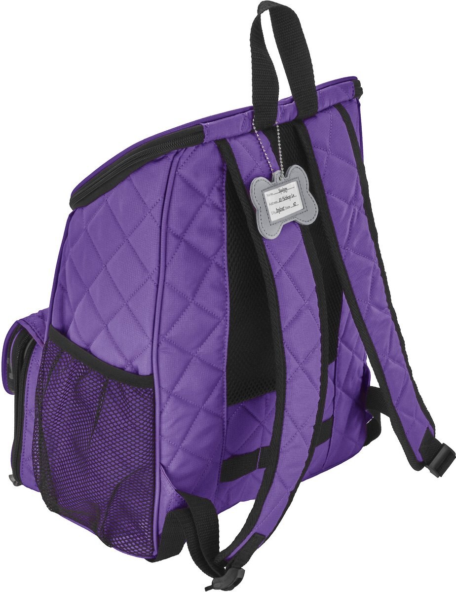 MOBILE DOG GEAR Weekender Backpack Pet Travel Bag, Purple