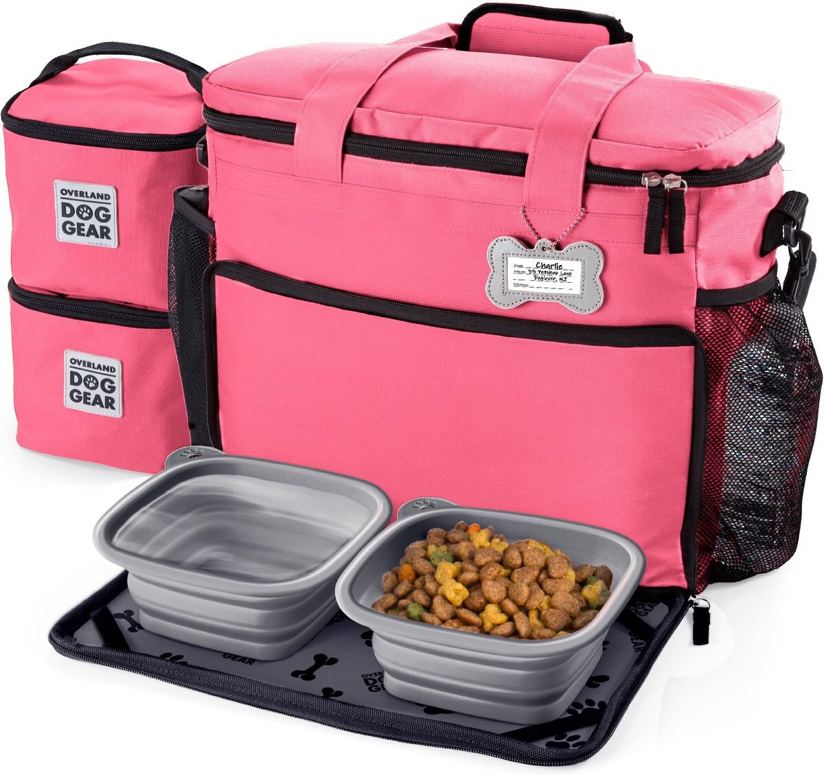 MOBILE DOG GEAR Week Away Tote Pet Travel Bag, Pink, Medium/Large