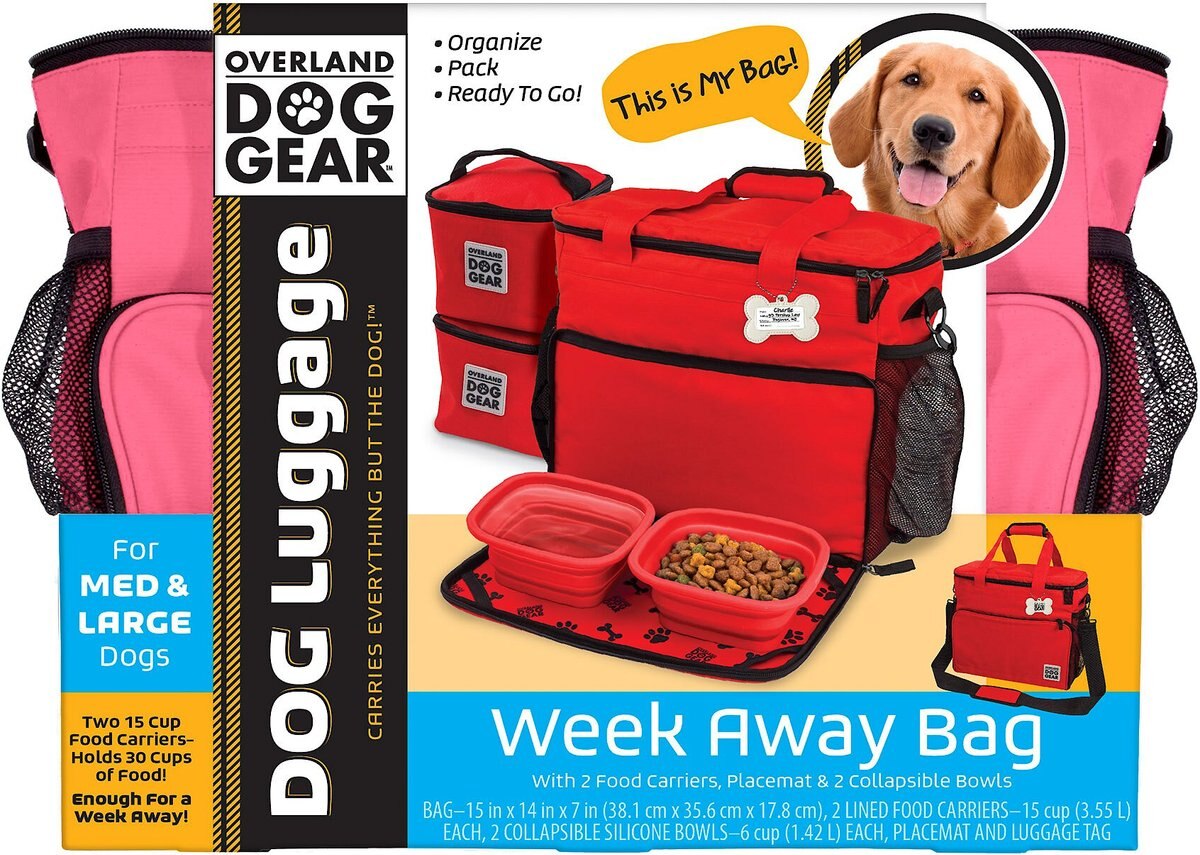 MOBILE DOG GEAR Week Away Tote Pet Travel Bag, Pink, Medium/Large