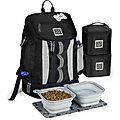 Mobile Dog Gear Drop Bottom Weekender Backpack Pet Travel Bag, Black