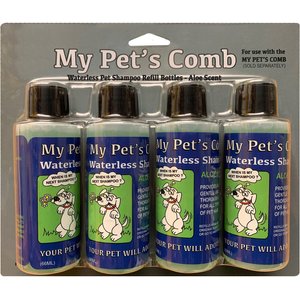 My Pet's Comb Waterless Dog & Cat Shampoo Refills, 4 count