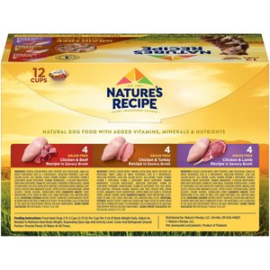 Nature's Recipe Variety Pack Grain-Free Wet Dog Food, 2.75-oz, case of 12