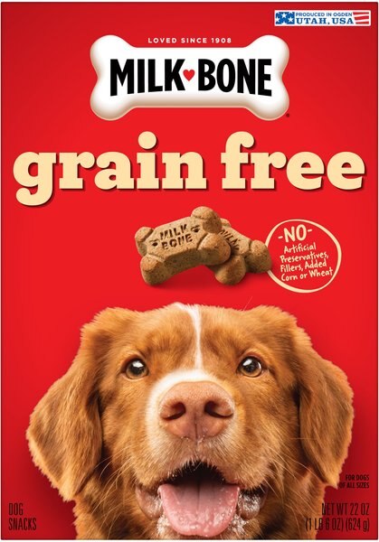 Milk-Bone Grain-Free Biscuits Dog Treats, 22-oz box slide 1 of 8