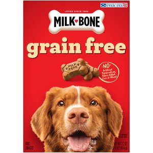 Milk-Bone Grain-Free Biscuits Dog Treats, 22-oz box