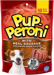 Pup-Peroni Real Sausage Maplewood Smoke Flavor Dog Treats, 5.6-oz bag, case of 8