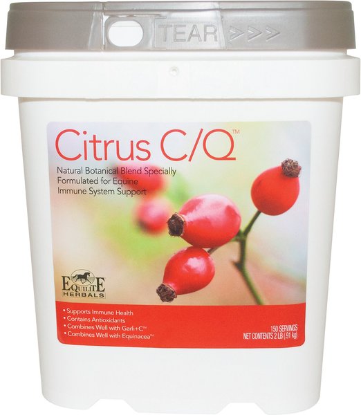 Equilite Herbals Citrus C/Q Immune Support Powder Horse Supplement, 2-lb tub slide 1 of 2
