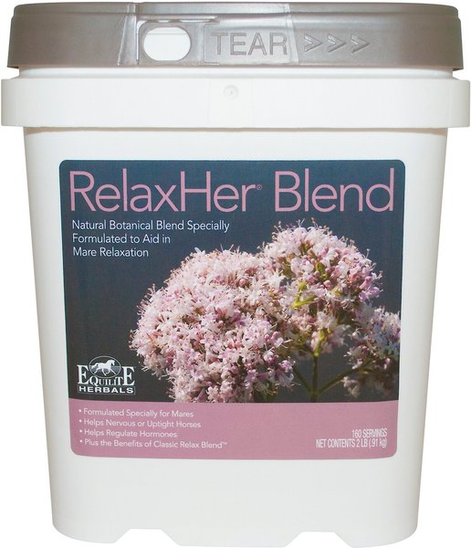 Equilite Herbals RelaxHer Blend Calming Powder Horse Supplement, 2-lb tub slide 1 of 2