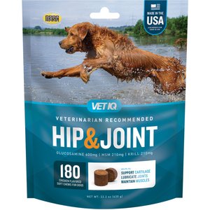 VetIQ Maximum Strength Hip & Joint Soft Chew Joint Supplement for Dogs, 180 count