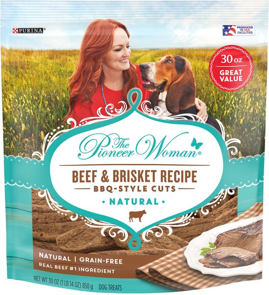 The Pioneer Woman Natural Beef & Brisket Recipe BBQ Style Cuts Grain-Free Natural Dog Treats, 30-oz bag slide 1 of 11