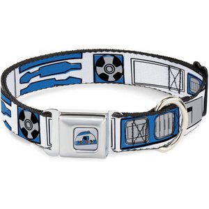Buckle-Down Star Wars R2-D2 Polyester Seatbelt Buckle Dog Collar, Medium: 11 to 17-in neck, 1-in wide