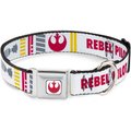 Buckle-Down Star Wars Rebel Pilot Polyester Seatbelt Buckle Dog Collar, Large: 15 to 26-in neck, 1-in wide