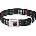 Buckle-Down Star Wars Darth Vader Utility Belt Polyester Seatbelt Buckle Dog Collar, Large: 15 to 26-in neck, 1-in wide