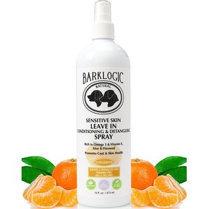 BarkLogic Sensitive Skin Leave-In Tangerine Dog Conditioning & Detangling Spray, 16-oz bottle
