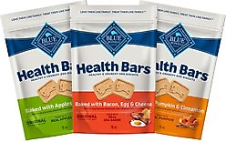 Blue Buffalo Health Bars Natural Crunchy Variety Pack Dog Treats Biscuits, 16-oz bag, 3 count