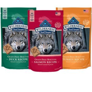 Blue Buffalo Wilderness Trail Treats Grain-Free Variety Pack Crunchy Dog Treats Biscuits, 10-oz bag, 3 count