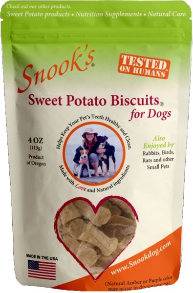 Snook's Sweet Potato Biscuits Dog Treats, 4-oz bag slide 1 of 2