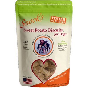 Snook's Sweet Potato Biscuits Dog Treats, 4-oz bag