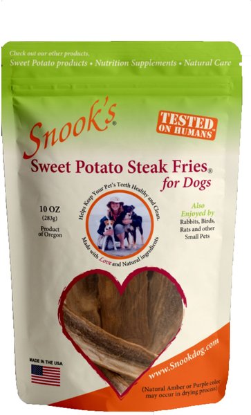 Snook's Sweet Potato Steak Fries Dog Treats, 10-oz bag slide 1 of 2