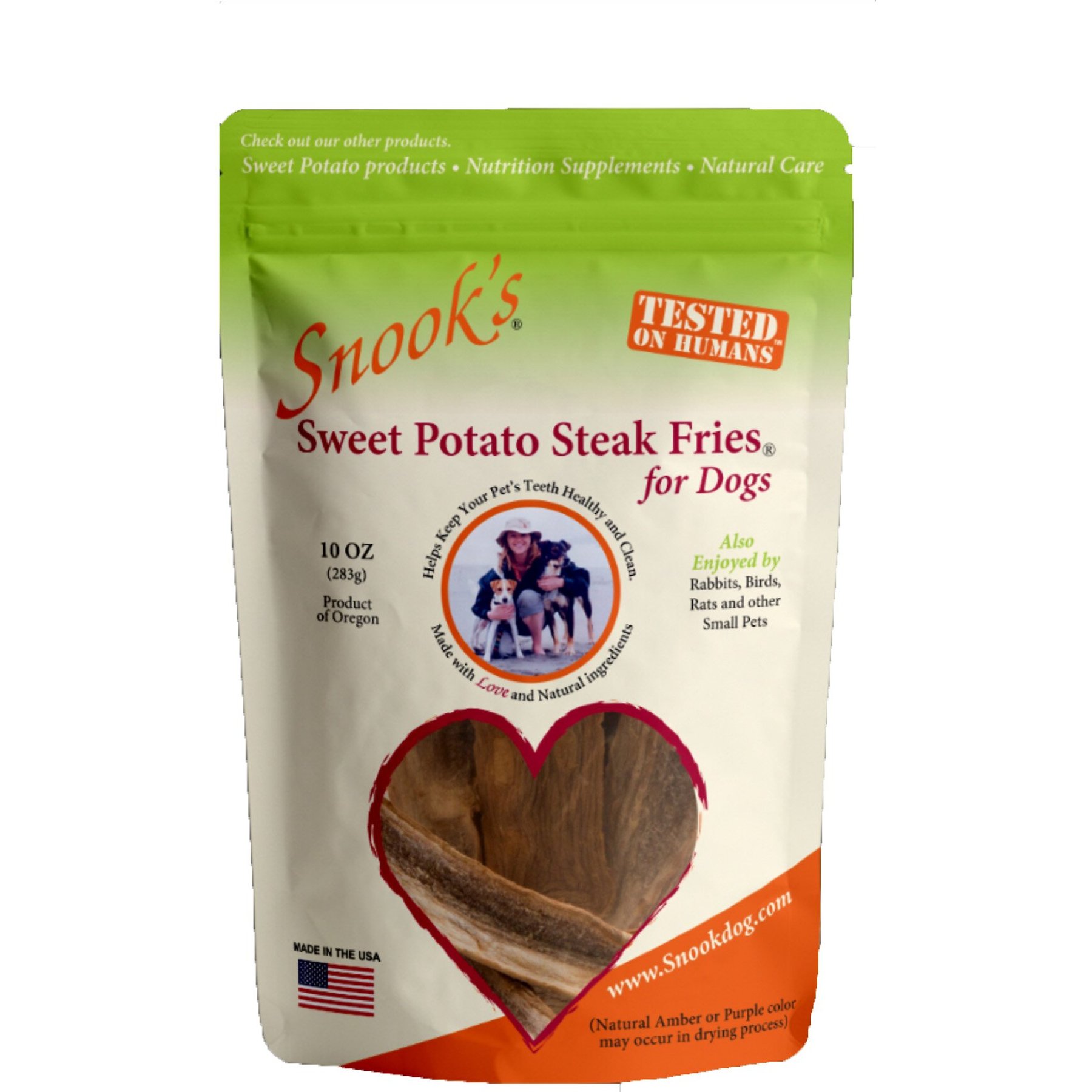 SNOOK'S Sweet Potato Steak Fries Dog Treats, 10oz bag