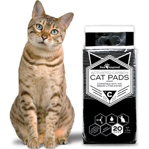 Paw Inspired Cat Litter Pads, 20 count, Carbon