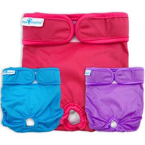 Paw Inspired Washable Female Dog Diapers, Small: 12 to 17-in waist, 3 count