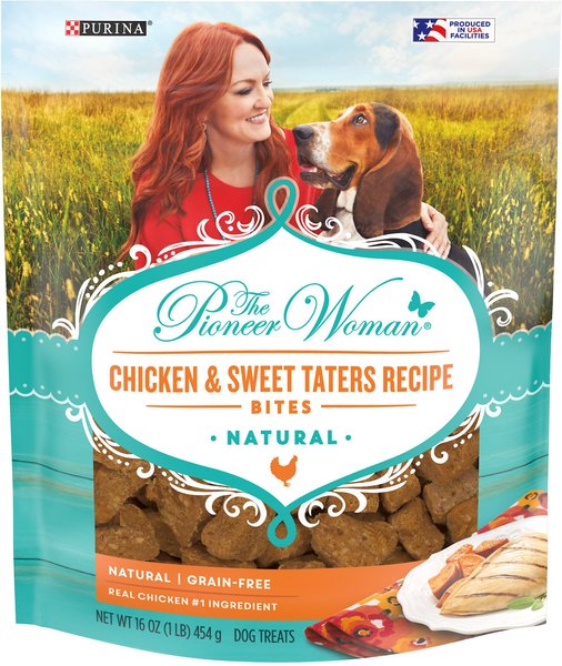The Pioneer Woman Natural Chicken & Sweet Taters Recipe Bites Grain-Free Dog Treats, 16-oz bag slide 1 of 11