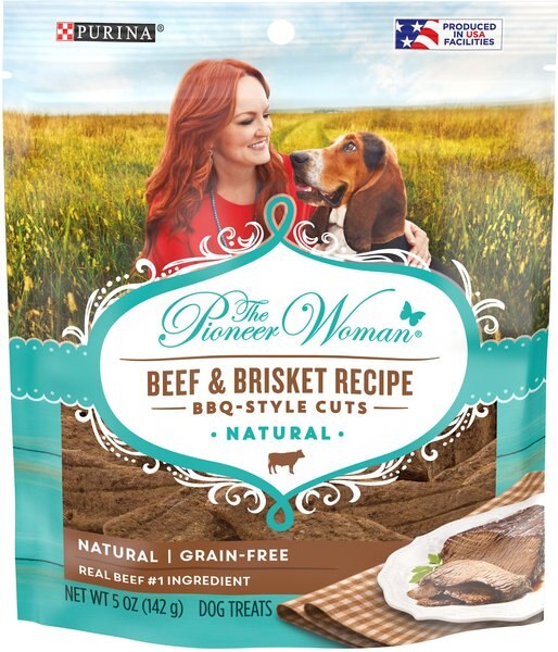 The Pioneer Woman Natural Beef & Brisket Recipe BBQ Style Cuts Grain-Free Natural Dog Treats, 5-oz bag slide 1 of 11