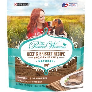 The Pioneer Woman Natural Beef & Brisket Recipe BBQ Style Cuts Grain-Free Natural Dog Treats, 5-oz bag