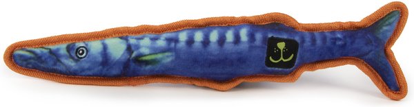 GODOG Ocean Habitat Barracuda Chew Guard Squeaky Plush Dog Toy