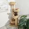Show in main carousel: Frisco 65-in Real Carpet Solid Wood Cat Tree, Beige slide 1 of 8