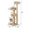 Show in main carousel: Frisco 65-in Real Carpet Solid Wood Cat Tree, Beige slide 3 of 8