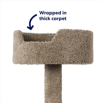 Show full view: Frisco 65-in Real Carpet Solid Wood Cat Tree, Gray slide 4 of 8