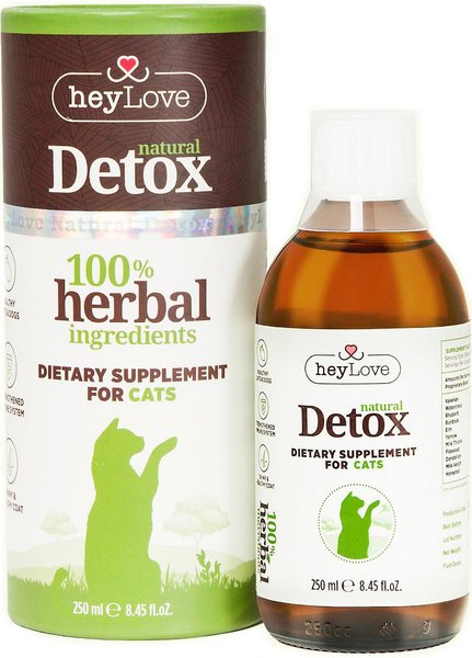 heyLove Natural Detox Dietary Cat Supplement, 8.45-oz bottle slide 1 of 4