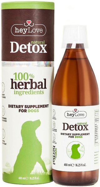 heyLove Natural Detox Dietary Dog Supplement, 16.23-oz bottle slide 1 of 3