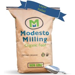 Modesto Milling Organic 17% Protein Layer Pellets Chicken Feed, 25-lb bag