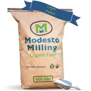 Modesto Milling Organic 17% Protein Layer Pellets Chicken Feed, 25-lb bag