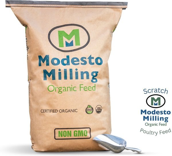 Modesto Milling Organic, Non-GMO & Non-Soy Scratch Chicken Treats, 50-lb bag slide 1 of 4