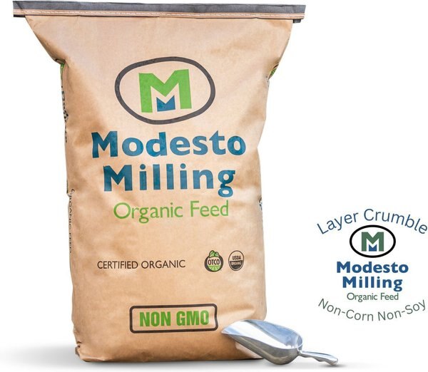 Modesto Milling Organic, No Corn, No Soy Layer Crumbles Poultry Feed, 50-lb bag slide 1 of 4