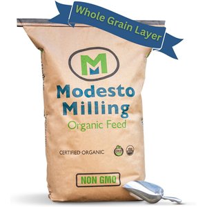 Modesto Milling Organic 18% Protein Whole Grain Layer Chicken Feed, 25-lb bag