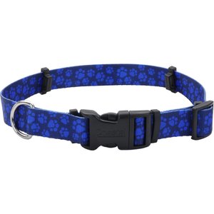 SecureAway Dog Flea Collar Protector, Blue Paws, Medium: 14 to 20-in neck, 1-in wide