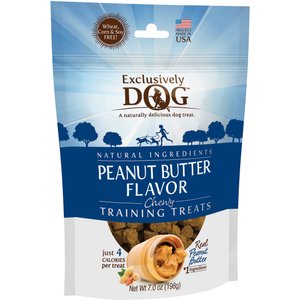 Exclusively Dog Peanut Butter Flavor Training Dog Treats, 7-oz bag