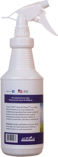 Farrier's Wife Stop the Stomp Natural Pest Repellant Horse Spray, 32-oz bottle